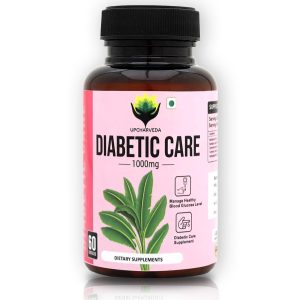 Diabetic Care Supplement 1000mg – Herbal Blood Sugar Support Capsules | Manage Healthy Blood Glucose Levels | Ayurvedic Diabetes Care Dietary Supplement – 60 Veg Capsules