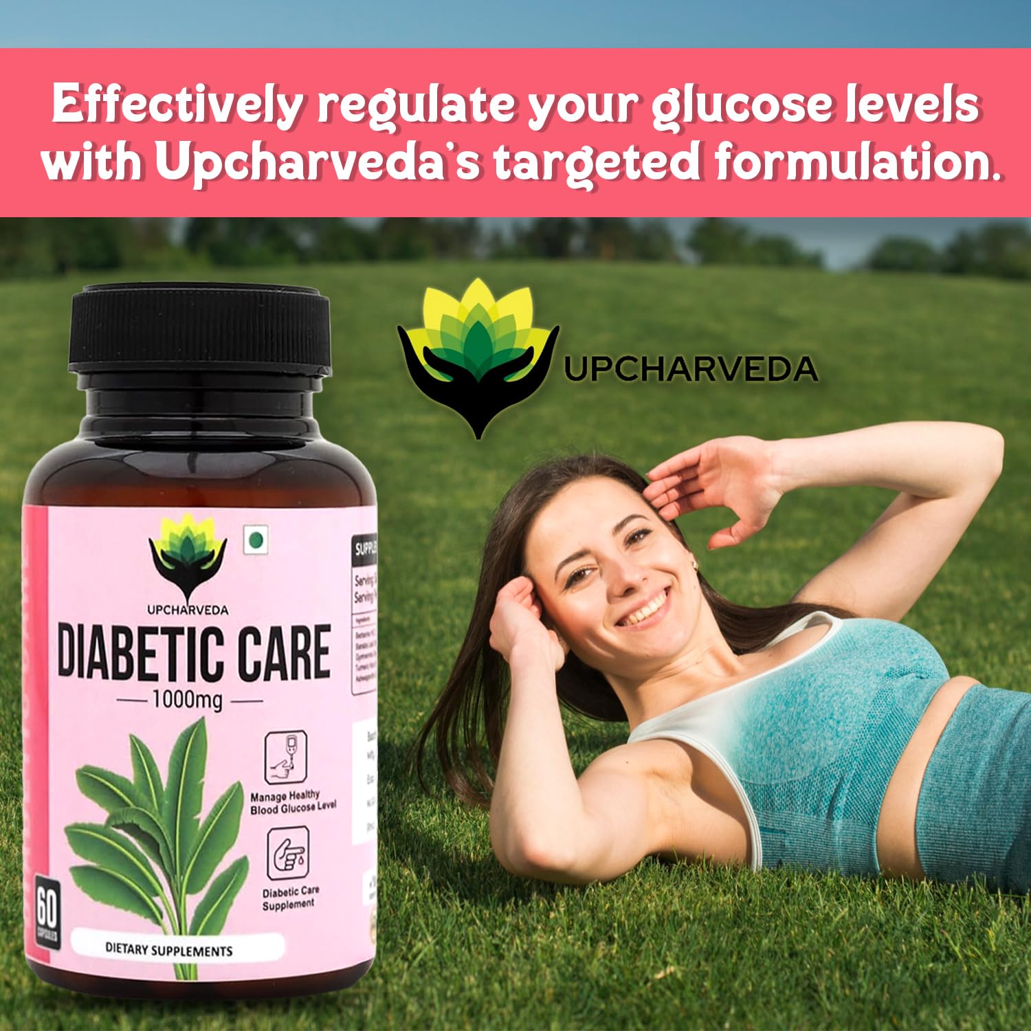 Diabetic Care Supplement 1000mg – Herbal Blood Sugar Support Capsules | Manage Healthy Blood Glucose Levels | Ayurvedic Diabetes Care Dietary Supplement – 60 Veg Capsules - Image 6
